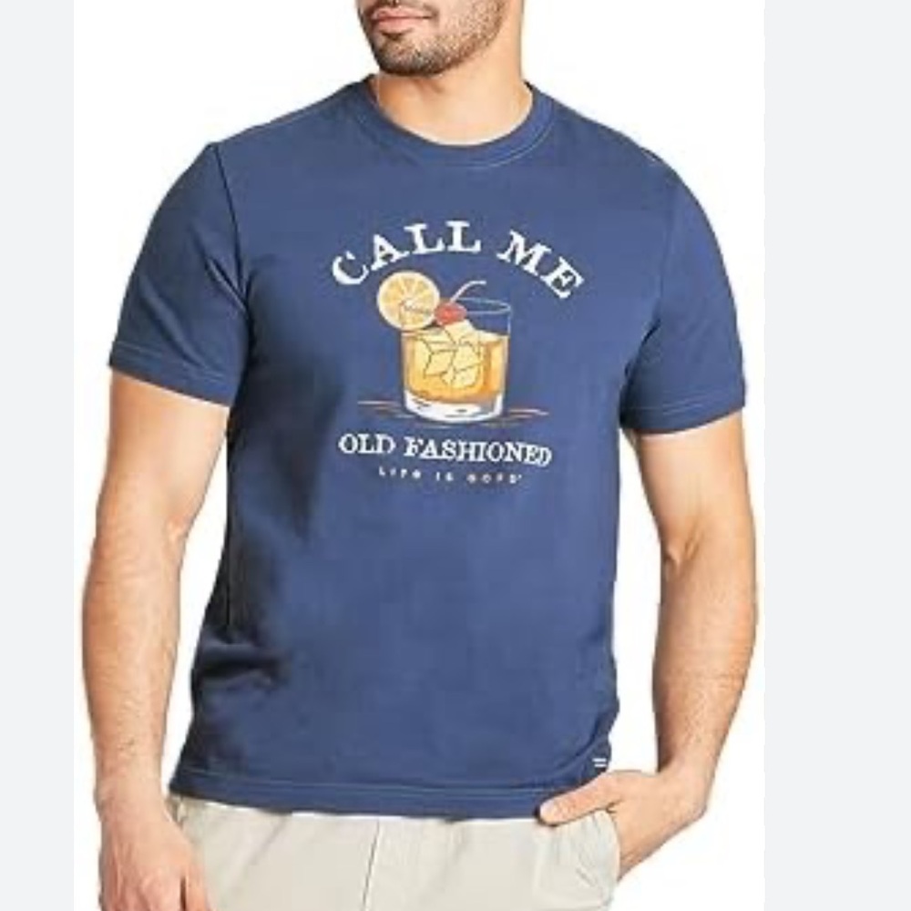 NWT Life Is Good Men's Navy Graphic Tee size L